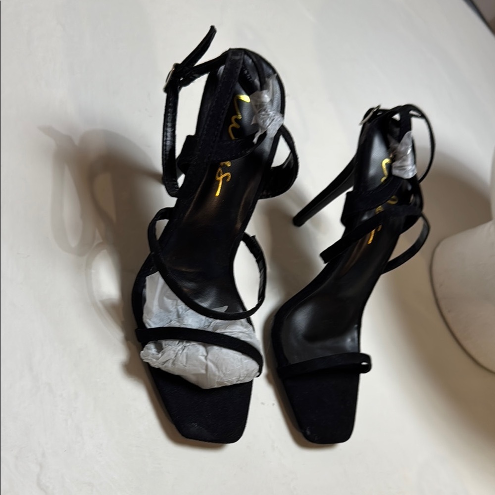 Elegant Black Strappy Heels